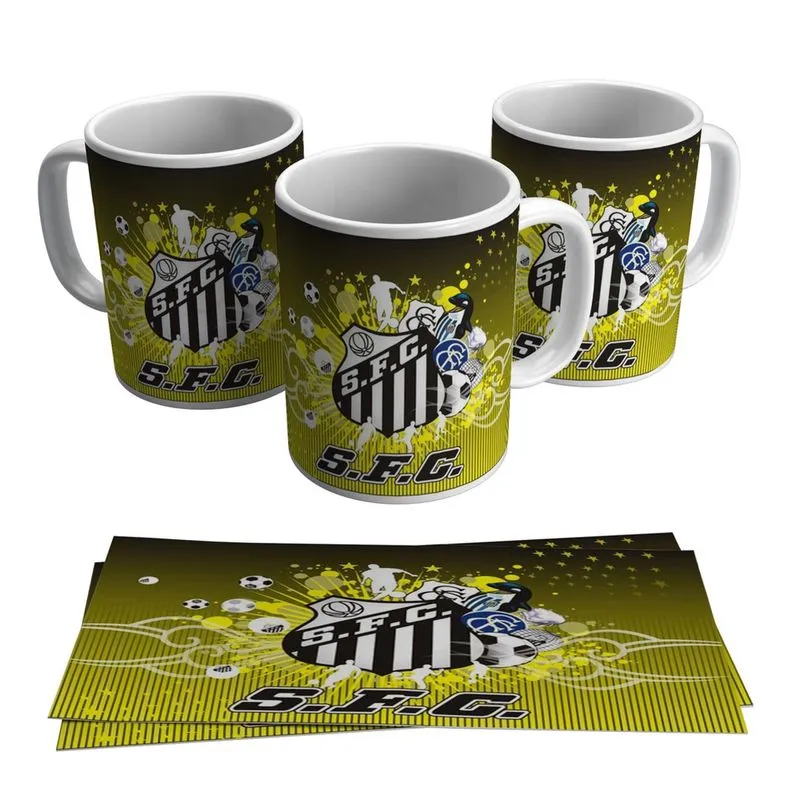 Caneca Escudo Do Santos Time Peixe 325ml