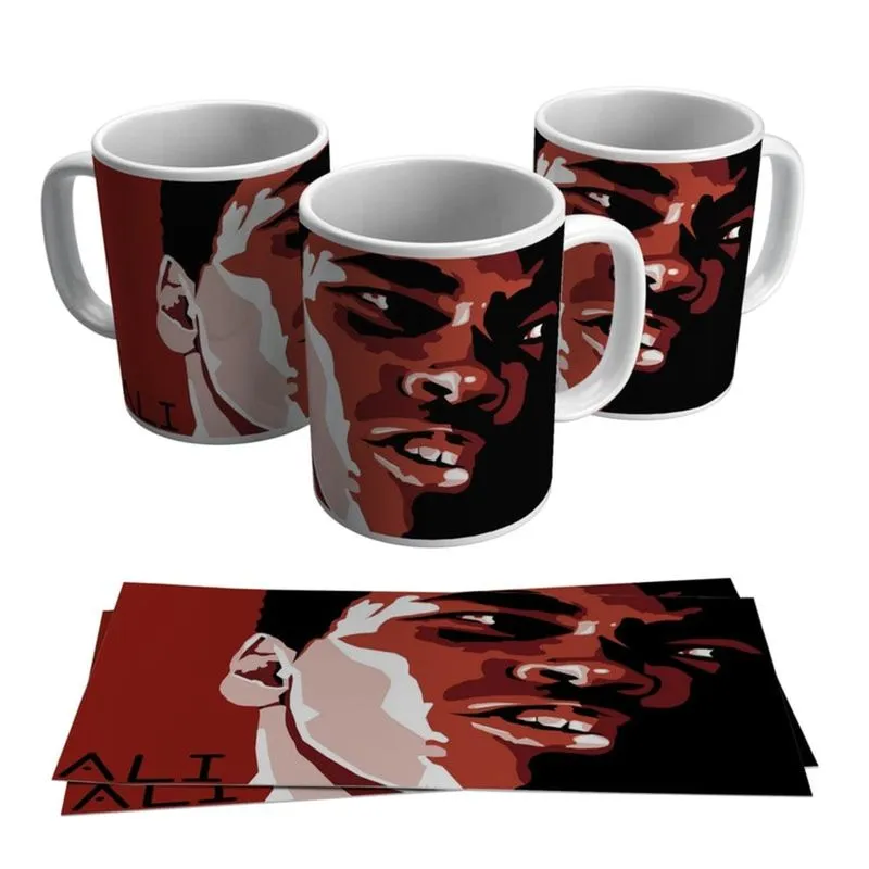Caneca Muhammad Ali Pugilista Cassius Klay Caricatura