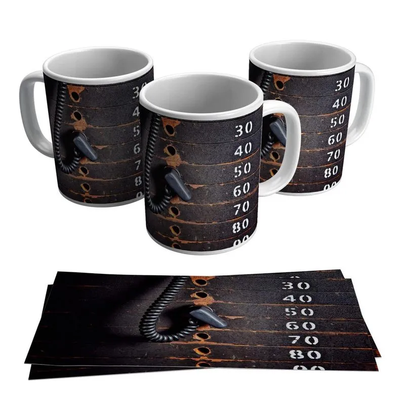 Caneca Crossfit Aparelho Musculação Academia 325ml