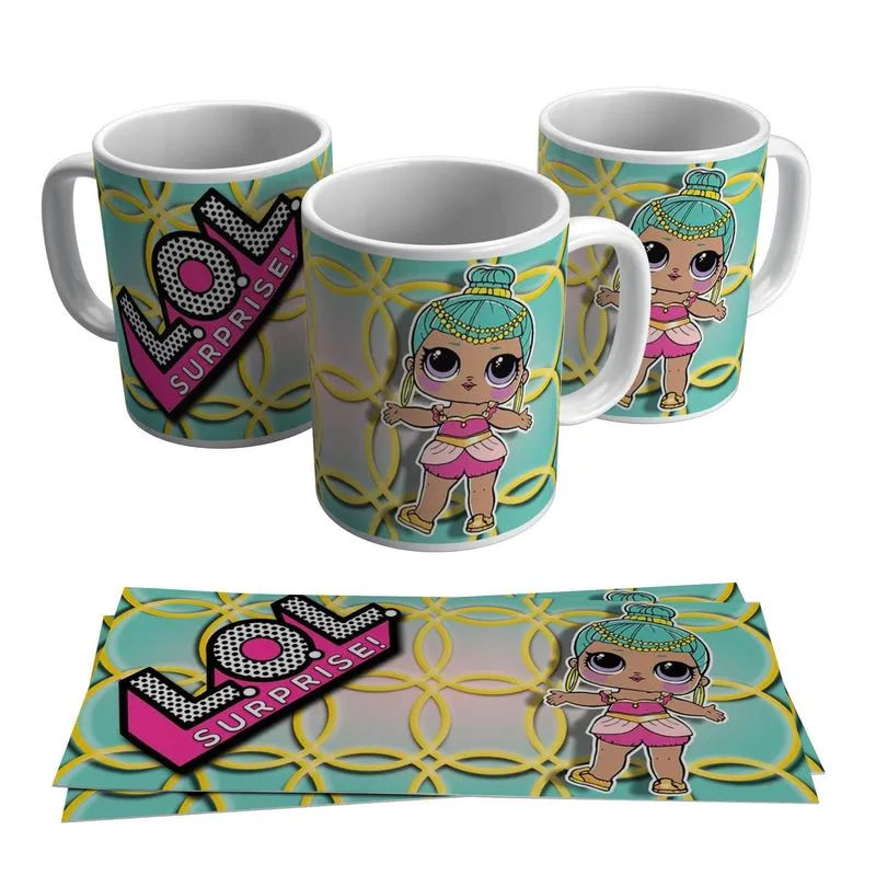 Caneca Surprise Boneca Menina 325ml