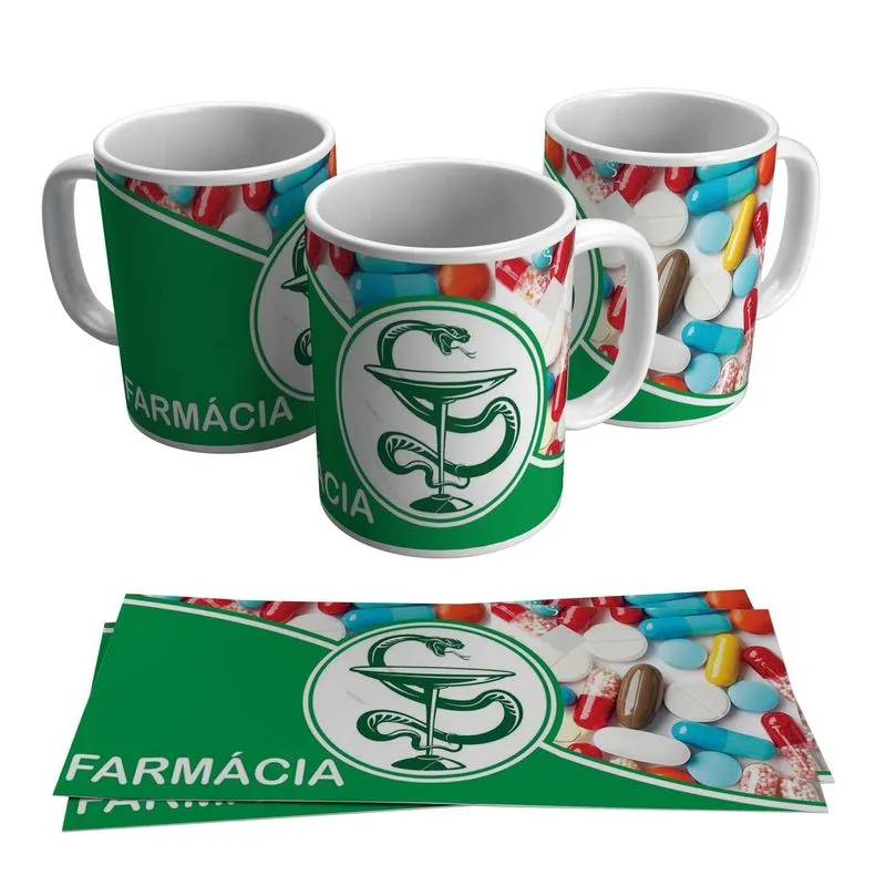 Caneca Farmácia Símbolo Curso Formatura 325ml
