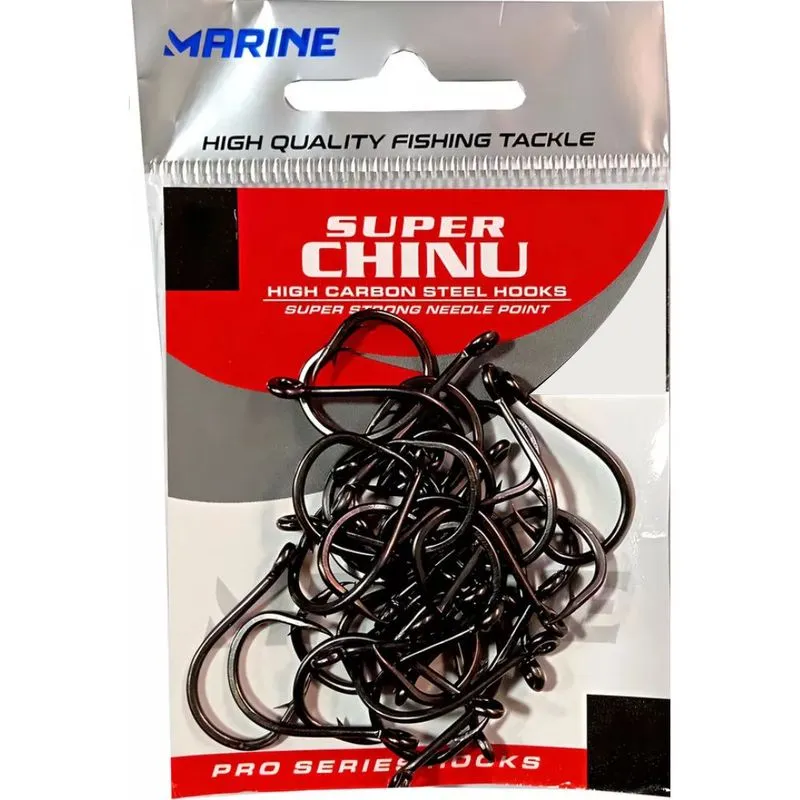 Anzol Marine Sports Super Chinu 10 Black Nickel 30 Pçs
