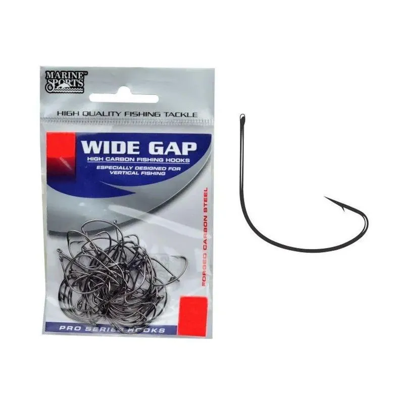 Anzol Marine Sports Wide Gap Preto Tamanho N2/0