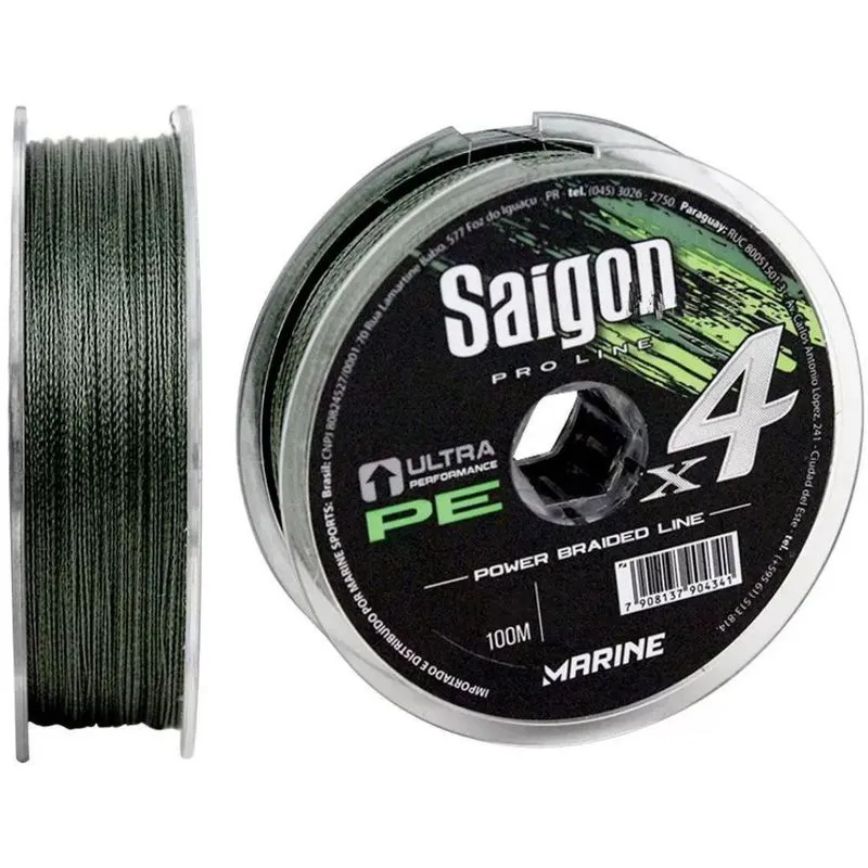 Linha Multifilamento Saigon X4 0,20mm 25lb 100M Verde