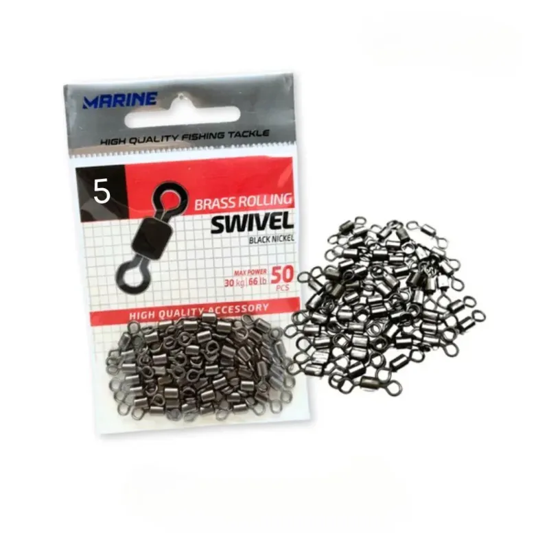 Snap com Girador Marine BBS Brass Barrel Swivel - Black Nickel