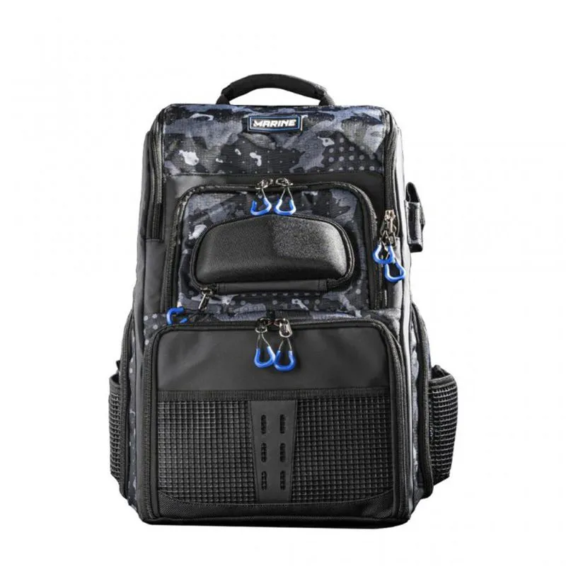 Mochila De Pesca Marine Sports M-mp20c 45x30x25cm Com Caixas 5 Compartimentos