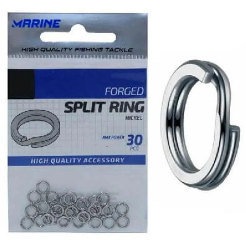 30 Argola Split Ring N5 Para Isca Artificial Marine Sup 12kg