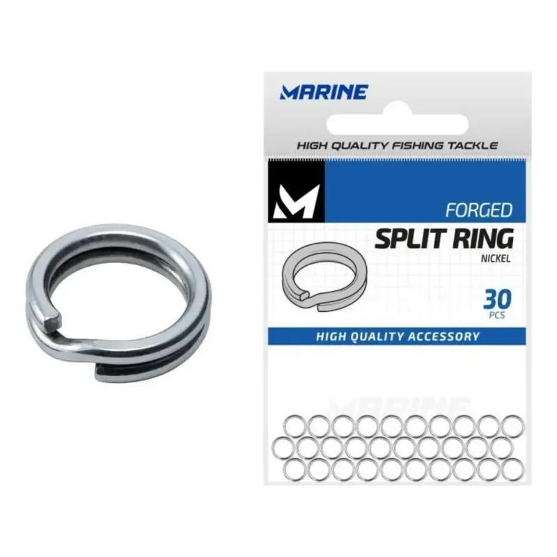 Argola Split Ring Nickel Marine C/ 30un