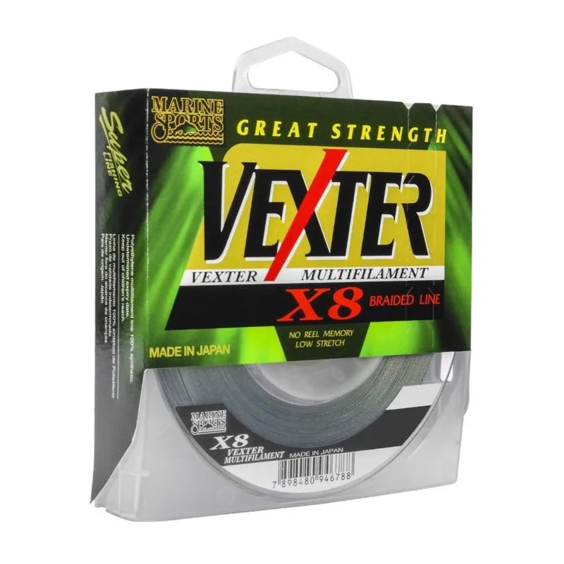 Linha Pesca Multifilamento Vexter X8 0.40mm 60 Lbs 300 Metros 8 Fios
