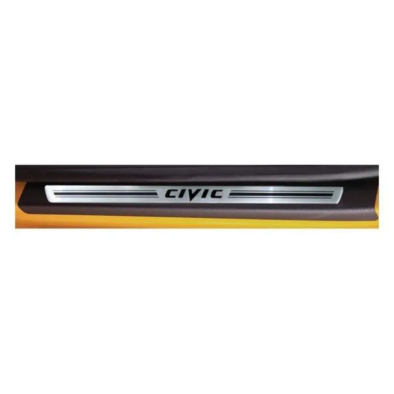 Protetor de Soleira Resinada Premium Civic 12/ 4 Portas Aço Escovado
