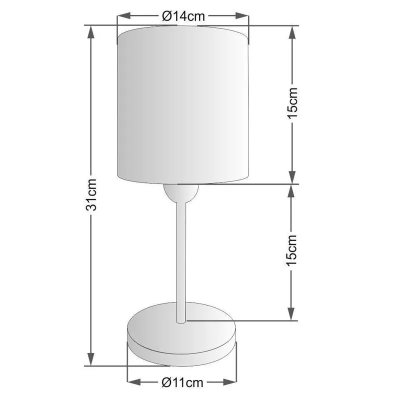 Abajur De Mesa Md-2010 Branco 14x15cm Café - Bivolt