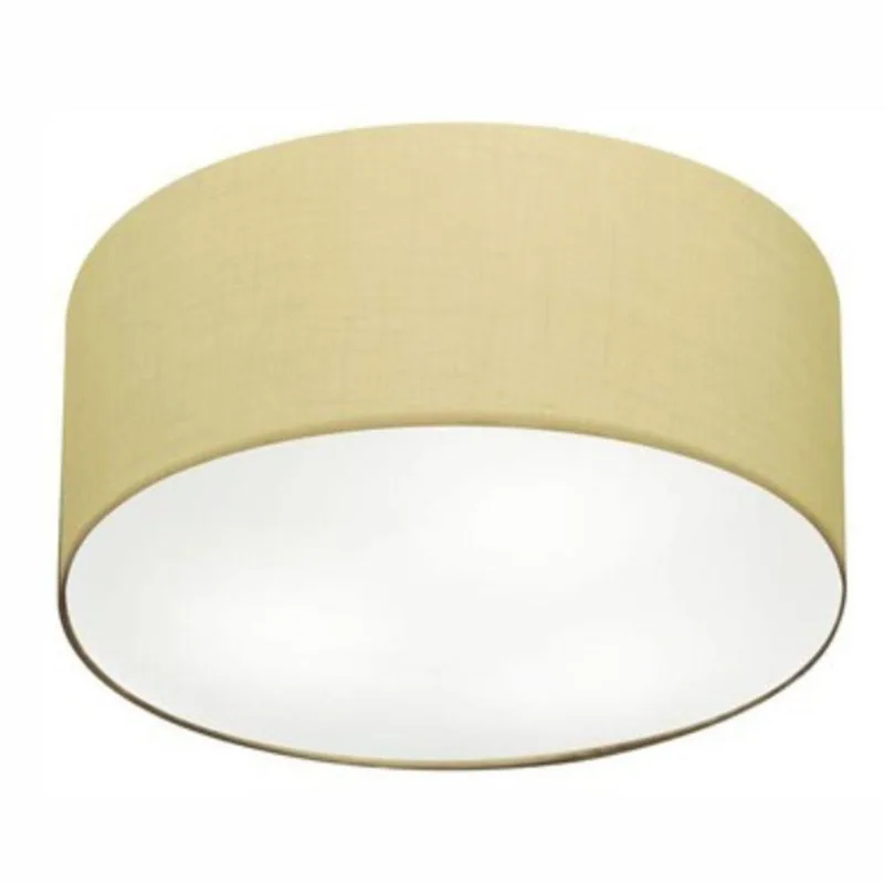 Plafon Cilíndrico Md-3054 70x21cm Algodão Crú Bivolt - Vivare Brasil Iluminação