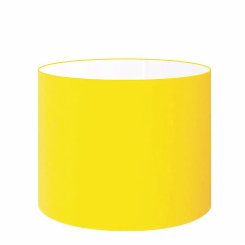 Cúpula Tecido Cilindrica Abajur Cp-4099 40x25cm Amarelo - Vivare Brasil Iluminação