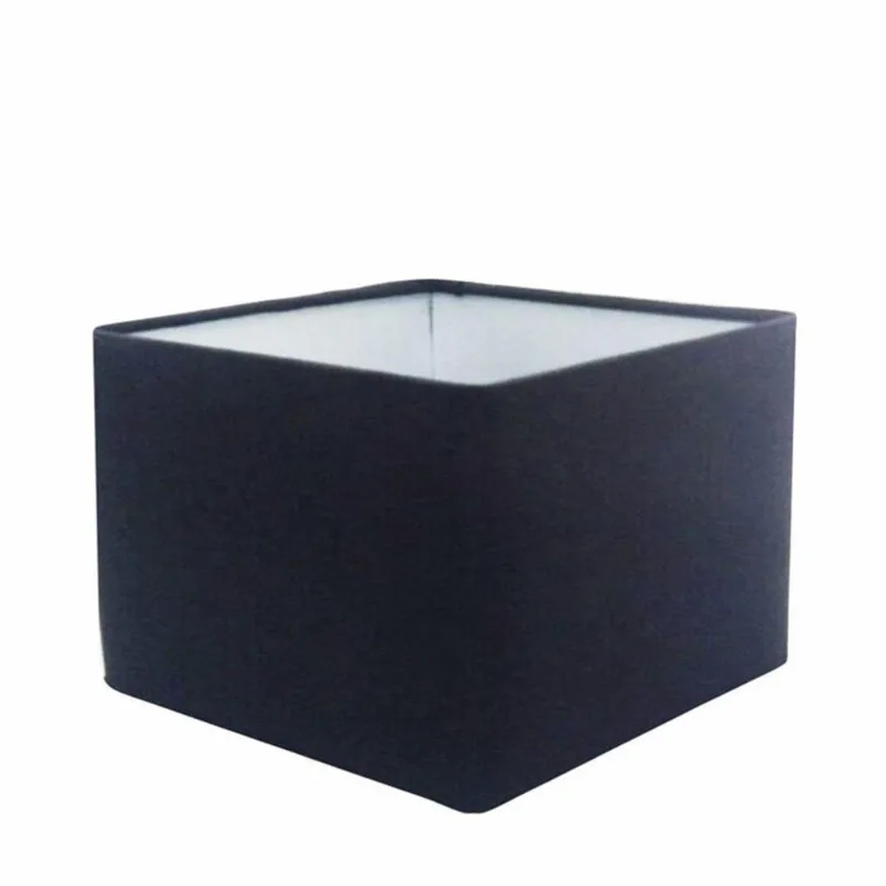 Cúpula Tecido Quadrada Abajur Luminária Cp-25/35x35cm Preto - Vivare Brasil Iluminação