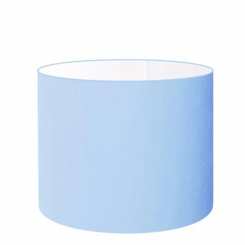 Cúpula Tecido Cilindrica Abajur Luminária 50x30cm Azul Bebê