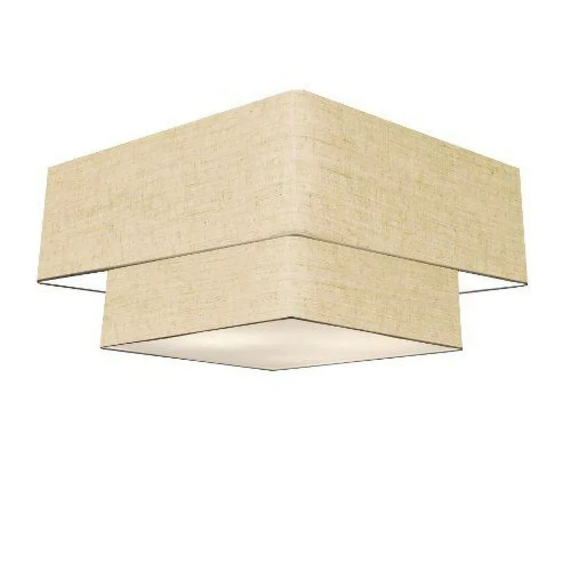 Plafon Duplo Quadrado Md-3018 25/70x50cm Rústico Bege Bivolt