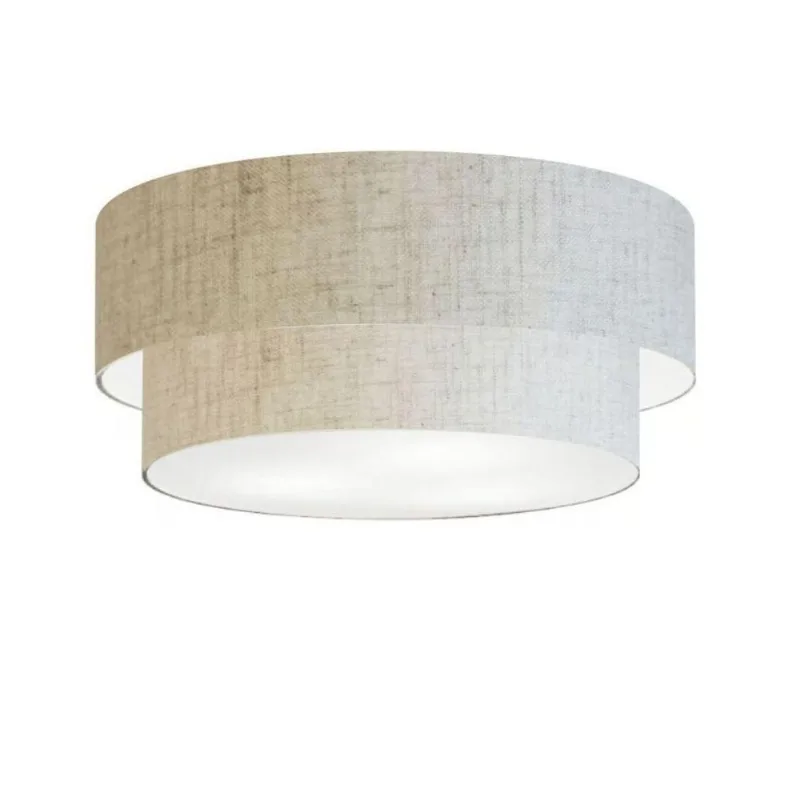 Plafon Duplo Cilíndrico Md-3024 60x50cm Bivolt Rústico Bege - Vivare Brasil Iluminação