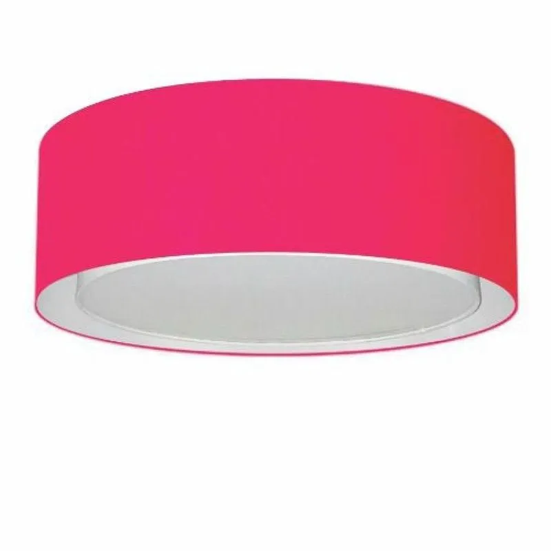 Plafon Duplo Cilíndrico Md-3038 80x30cm Rosa Pink Bivolt