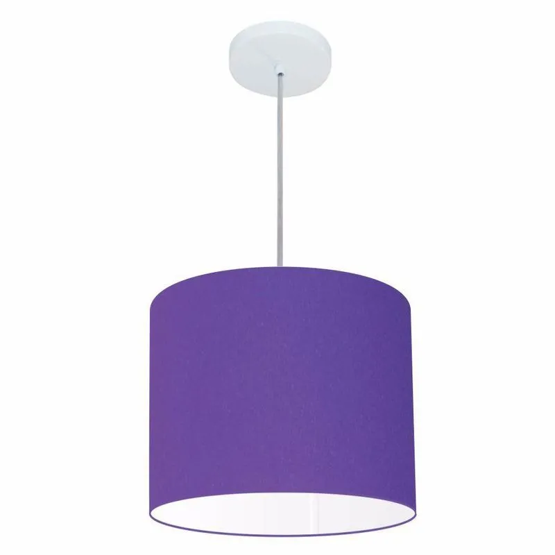 Lustre Pendente Cilíndrico Md-4054 30x21cm Roxo Bivolt