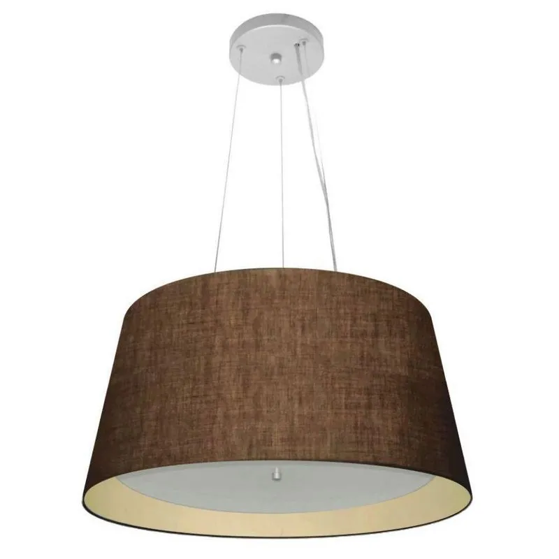 Lustre Pendente Cone Md-4144 25x50x40cm Café Bege Bivolt