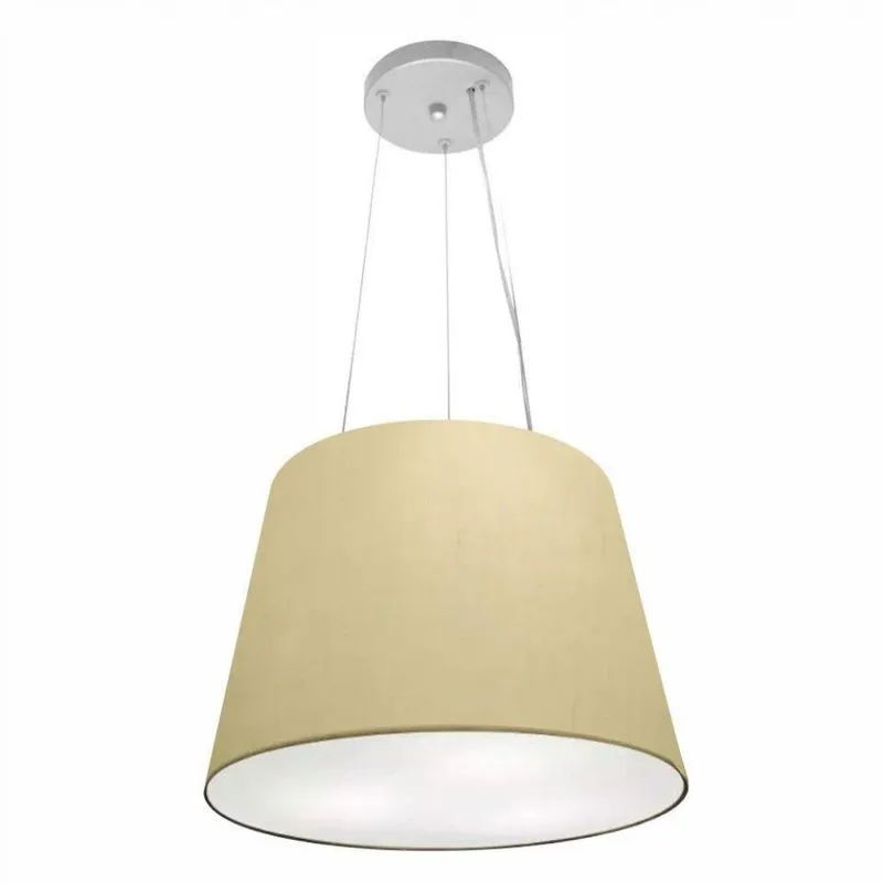 Lustre Pendente Cone Md-4152 30/40x30cm Algodão Crú Bivolt