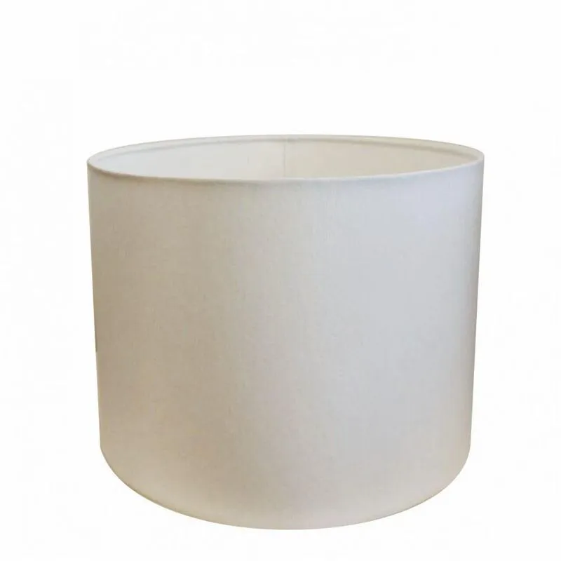 Cúpula Em Tecido Cilindrica Abajur Luminária 50x30cm Branco