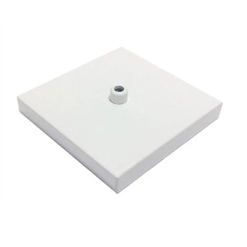 Kit 10 Canopla Para Lustre E Pendente MD-1005 Quadrado 12x12x2cm Em Alumínio Branco Vivare Brasil