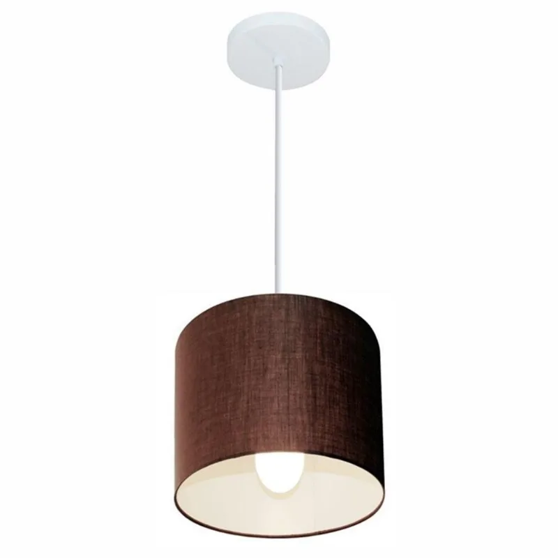 Kit 3 Pendente Cilíndrico Md-4046 18x18cm Café Bivolt - Vivare Brasil Iluminação
