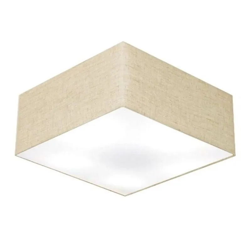 Plafon Quadrado Md-3060 21/80x80cm Rústico Bege Bivolt