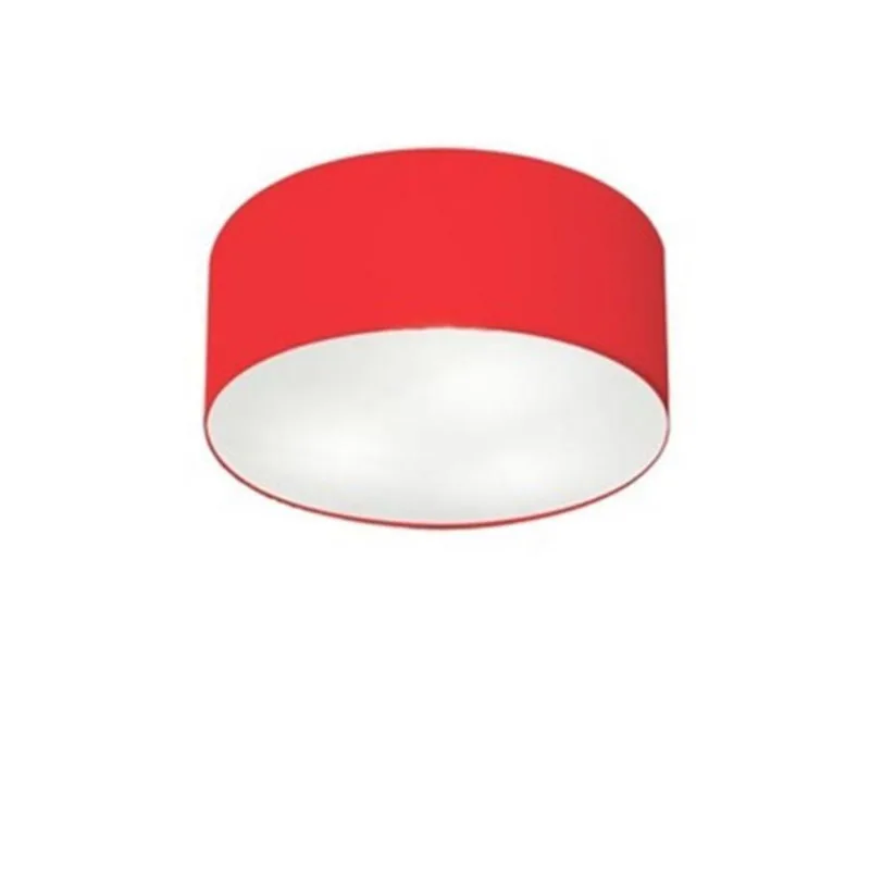 Plafon Cilíndrico Md-3010 30x12cm Vermelho Bivolt