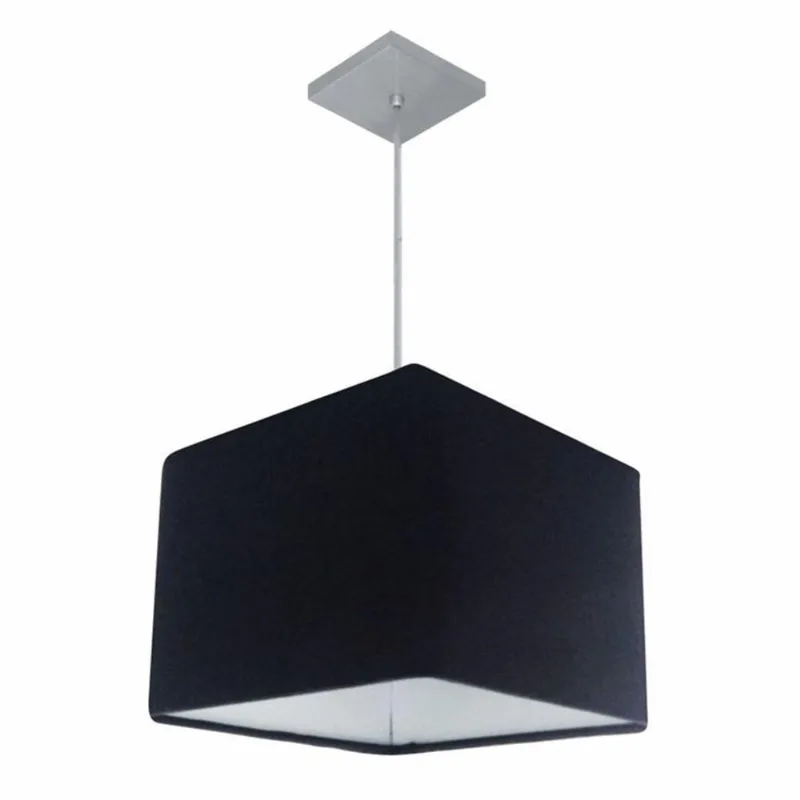 Lustre Pendente Quadrado Md-4059 21/35x35cm Preto Bivolt