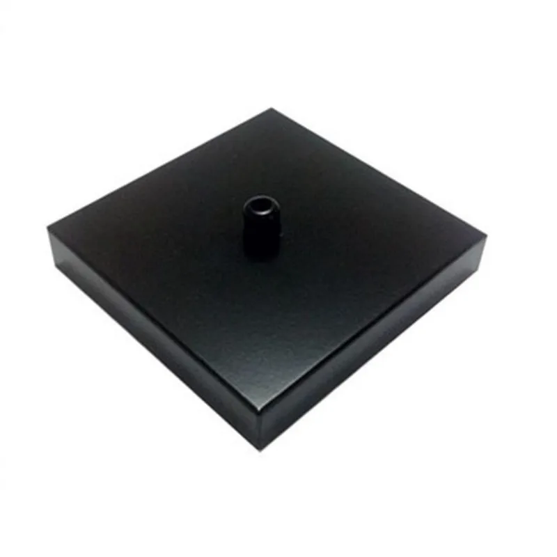 Kit 15 Canopla Lustre Pendente Quadrado 12x12x2cm Preto - Vivare Brasil Iluminação