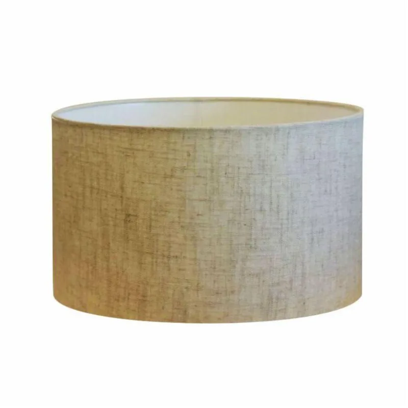 Cúpula Tecido Cilindrica Abajur Luminária 50x30 Rústico Bege - Vivare Brasil Iluminação