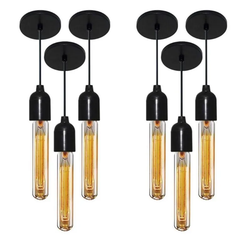 Kit 6 Lustre Luminária Md-4149 Suporte para Lâmpada Bivolt - Vivare Brasil Iluminação
