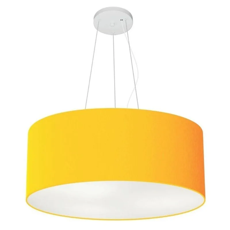 Lustre Pendente Cilíndrico Md-4047 50x21cm Laranja Bivolt