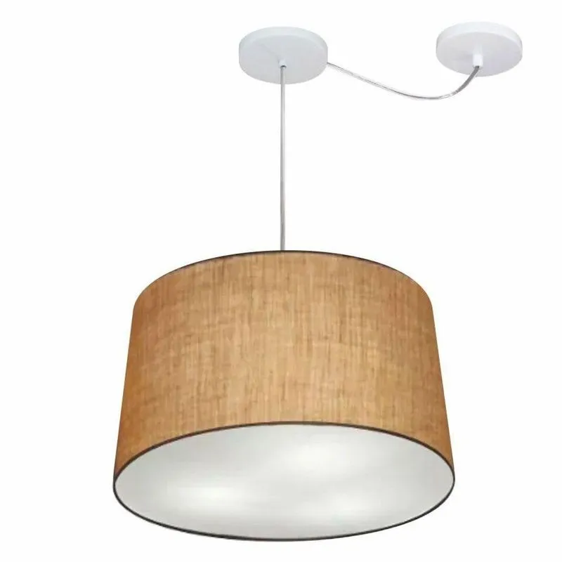 Lustre Cone com Desvio Md-4281 30/40x45cm Palha Bivolt