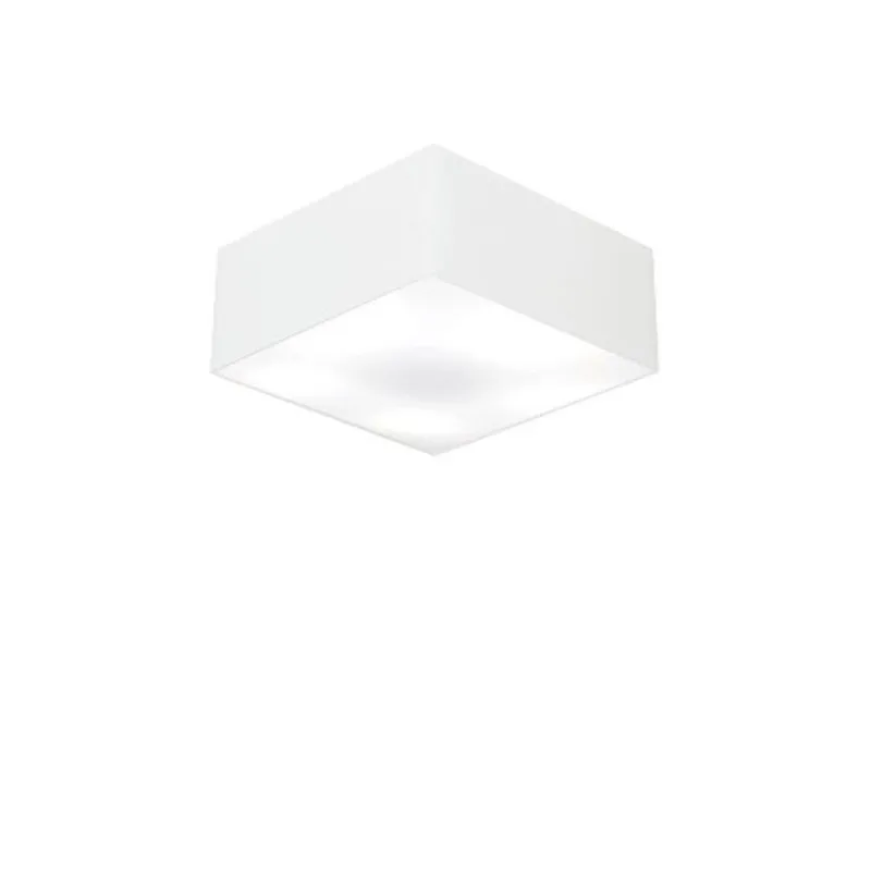 Plafon Quadrado Md-3000 Cúpula Em Tecido 12/25x25cm Branco - Bivolt