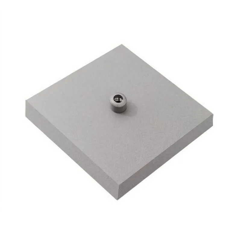 Canopla Para Lustre E Pendente MD-1005 Quadrada Pequena Com Pintura Resistente À Maresia Cinza