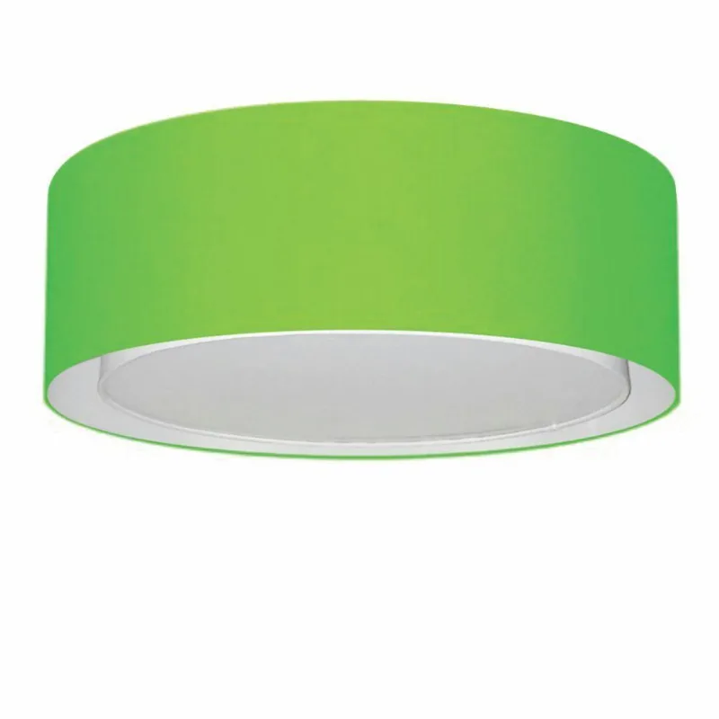 Plafon Duplo Cilíndrico Md-3037 60x25cm Verde Limão Bivolt