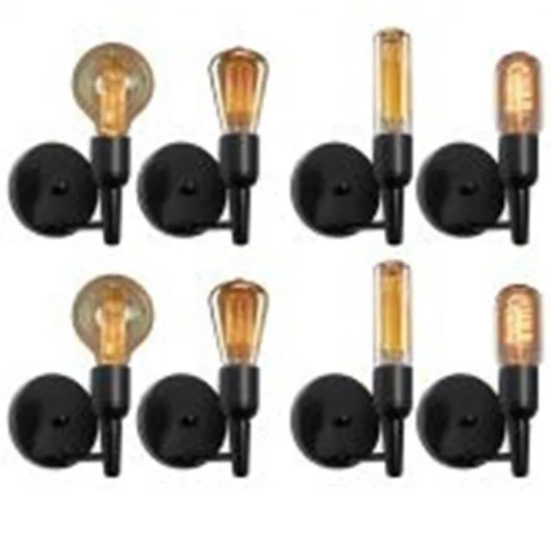 Kit 8 Arandela Retro Preto Suporte para Lâmpada Bivolt