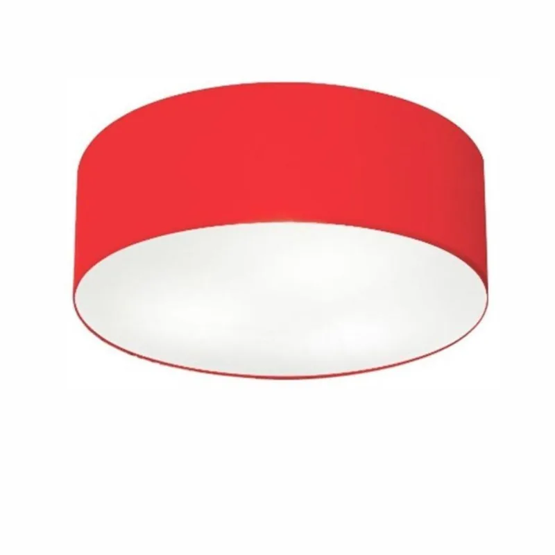 Plafon Cilíndrico Md-3014 50x15cm Vermelho Bivolt