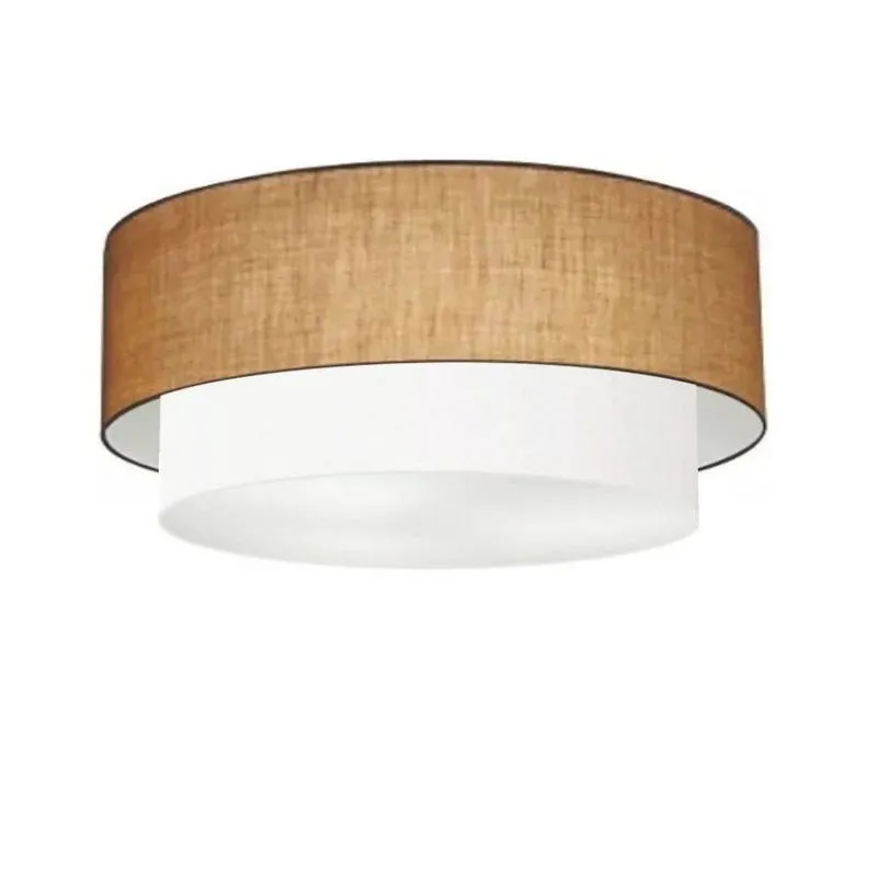 Plafon Duplo Cilíndrico Md-3024 60x50cm Bivolt Palha Branco