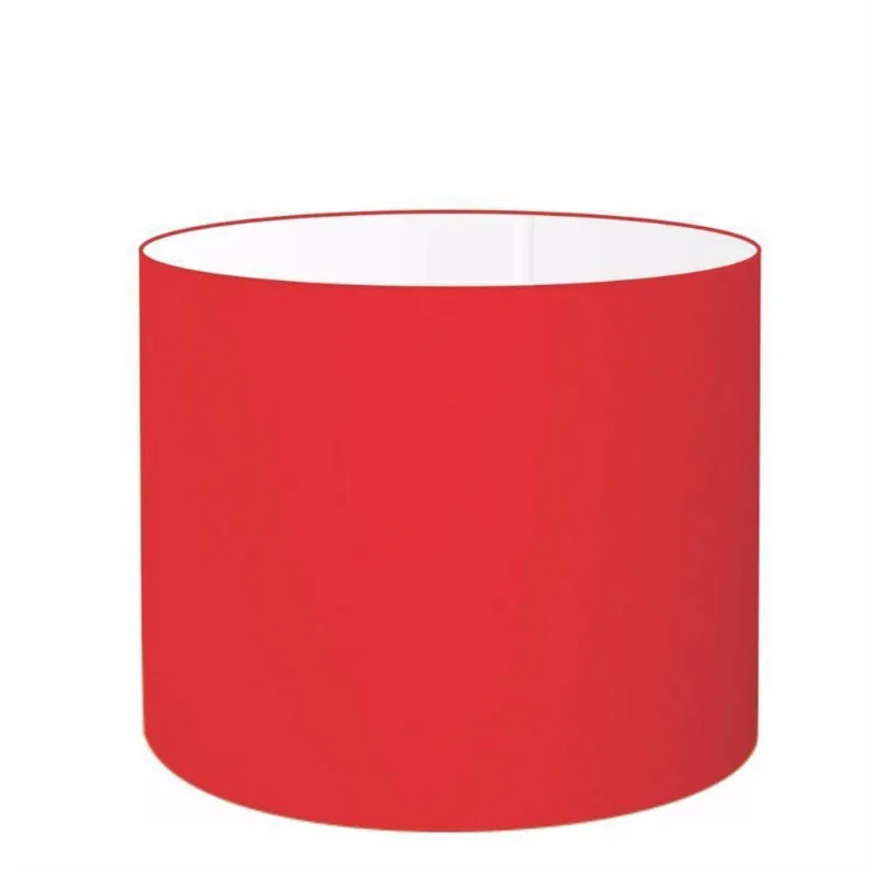 Cúpula Tecido Cilindrica Abajur Cp-4099 40x25cm Vermelho - Vivare Brasil Iluminação