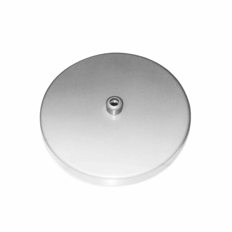Kit 3 Canopla Lustre Pendente Cilíndrica 11x1,2cm Prata - Vivare Brasil Iluminação