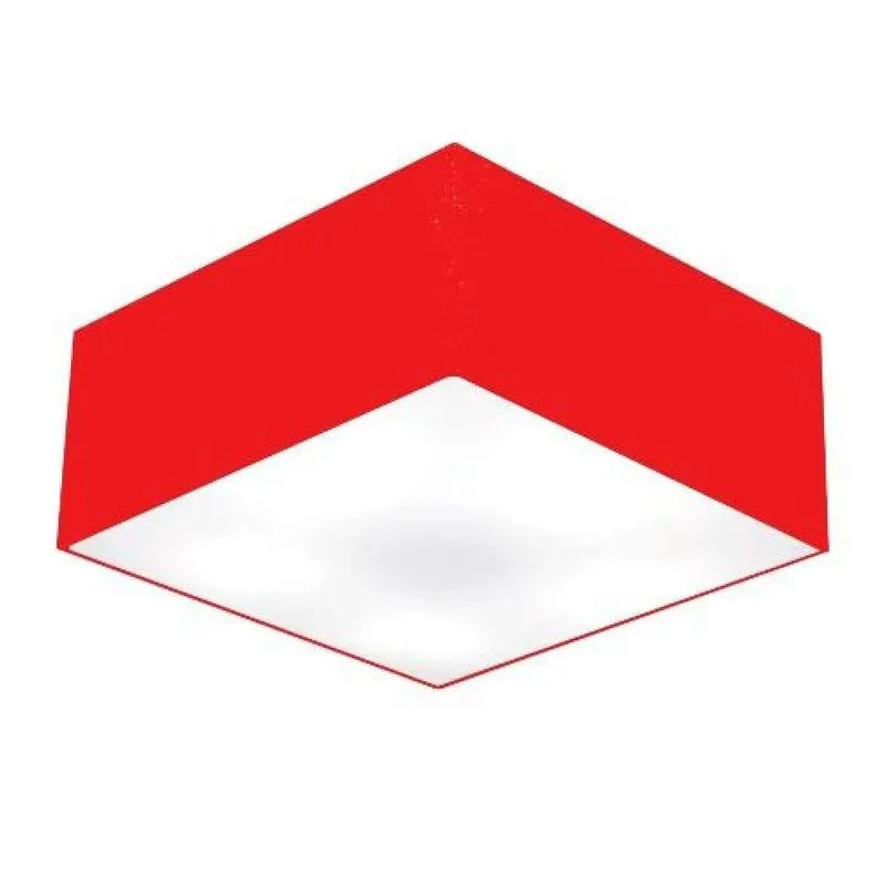 Plafon Quadrado Md-3012 21/50x50cm Vermelho Bivolt