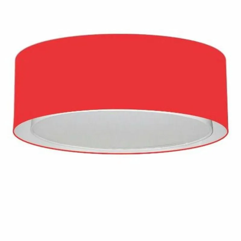 Plafon Duplo Cilíndrico Md-3037 60x25cm Vermelho Bivolt