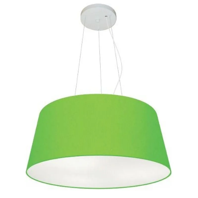 Lustre Cone Md-4048 Tecido 21/50x40cm Verde Limão Bivolt