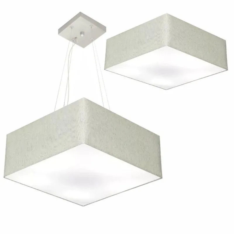 Kit Plafon Quadrado Md-3002 e Md-4032 50x50cm Cinza Bivolt