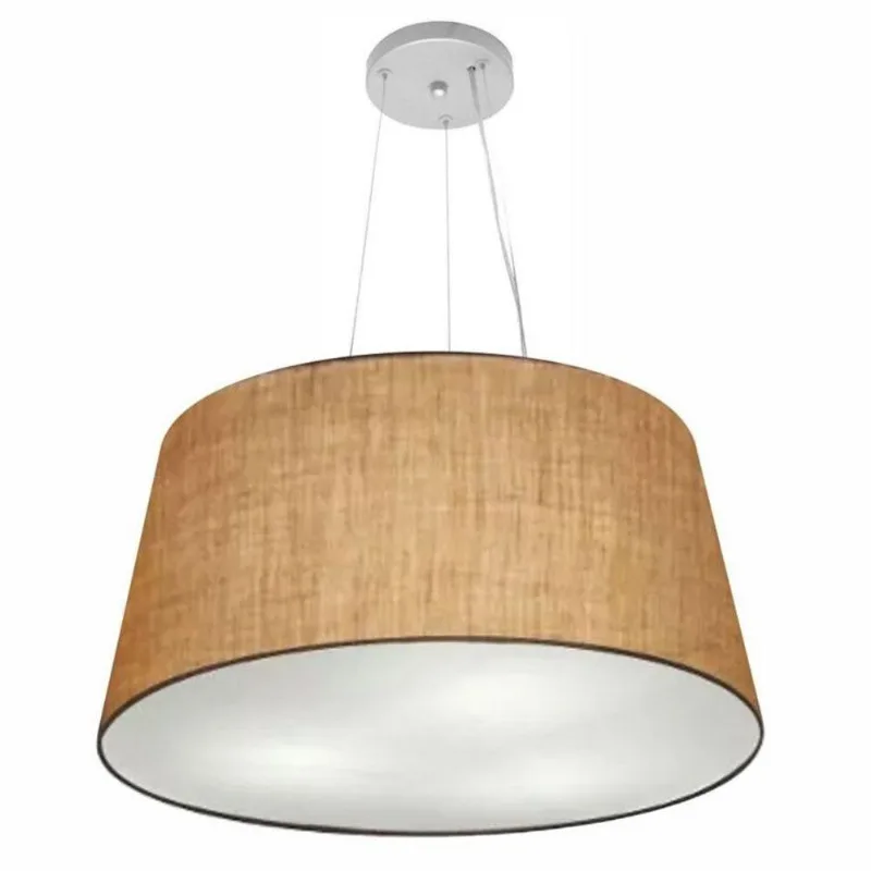 Kit 8 Lustres Pendentes Cone 30/60x50cm Bivolt Palha - Vivare Brasil Iluminação