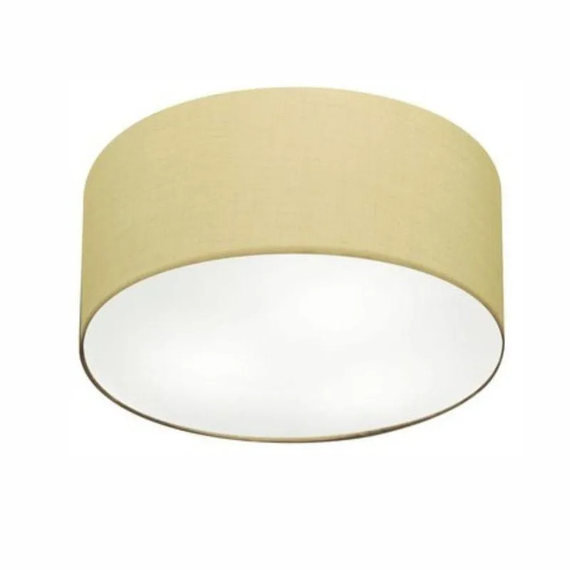 Plafon De Teto Md-3048 Cúpula Em Tecido Resistente À Maresia Algodão-crú Vivare Brasil Iluminação